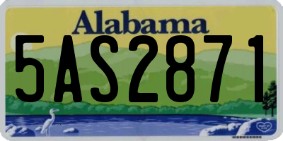 AL license plate 5AS2871