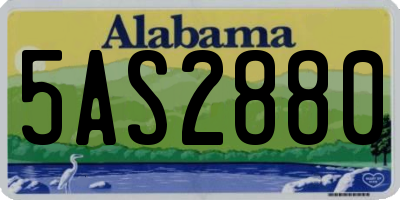 AL license plate 5AS2880