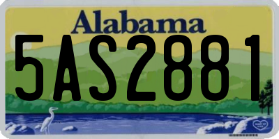 AL license plate 5AS2881