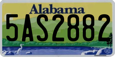 AL license plate 5AS2882