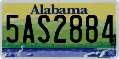 AL license plate 5AS2884