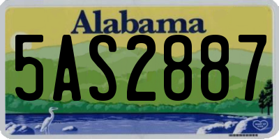 AL license plate 5AS2887