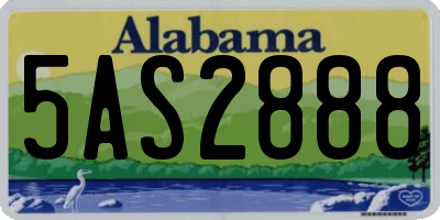 AL license plate 5AS2888