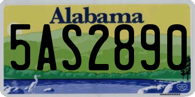 AL license plate 5AS2890