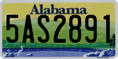 AL license plate 5AS2891