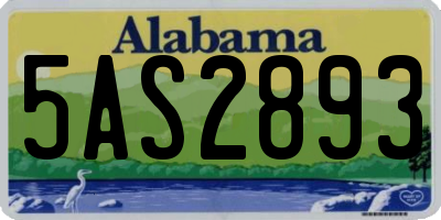 AL license plate 5AS2893