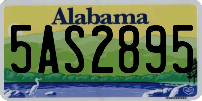 AL license plate 5AS2895