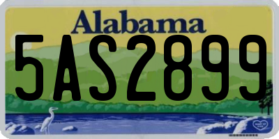 AL license plate 5AS2899