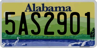 AL license plate 5AS2901