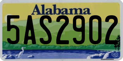 AL license plate 5AS2902