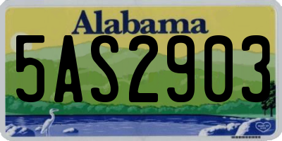 AL license plate 5AS2903
