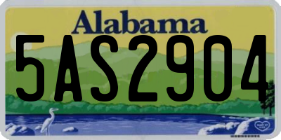 AL license plate 5AS2904
