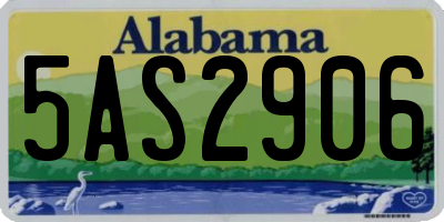 AL license plate 5AS2906