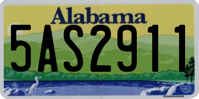 AL license plate 5AS2911