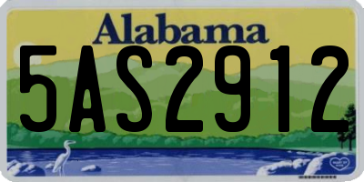 AL license plate 5AS2912