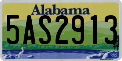 AL license plate 5AS2913