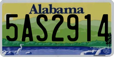 AL license plate 5AS2914
