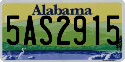 AL license plate 5AS2915