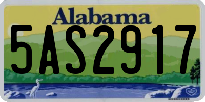 AL license plate 5AS2917