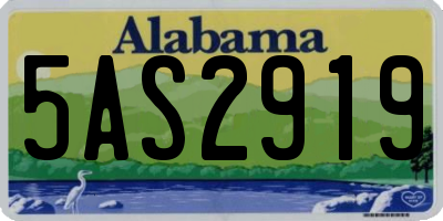 AL license plate 5AS2919