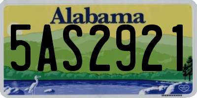 AL license plate 5AS2921