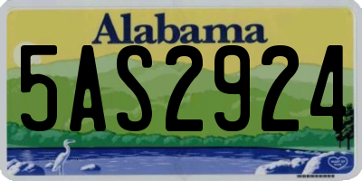 AL license plate 5AS2924