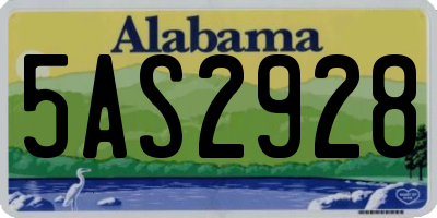 AL license plate 5AS2928