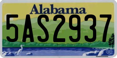 AL license plate 5AS2937