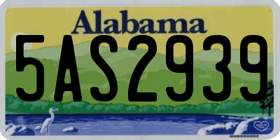 AL license plate 5AS2939