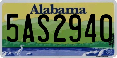 AL license plate 5AS2940