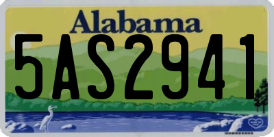 AL license plate 5AS2941