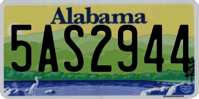 AL license plate 5AS2944