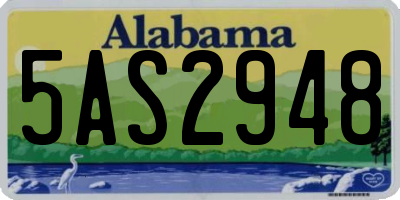 AL license plate 5AS2948