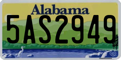 AL license plate 5AS2949