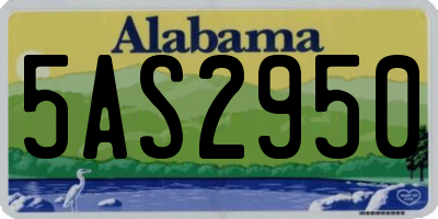 AL license plate 5AS2950