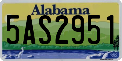 AL license plate 5AS2951