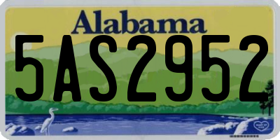 AL license plate 5AS2952
