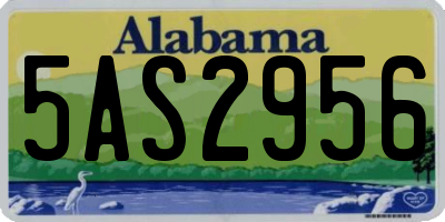 AL license plate 5AS2956