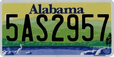 AL license plate 5AS2957