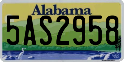 AL license plate 5AS2958