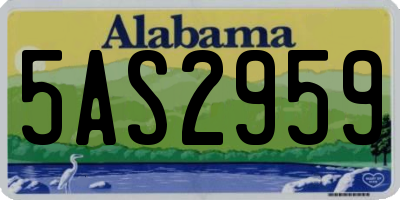 AL license plate 5AS2959