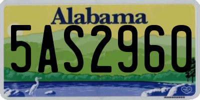 AL license plate 5AS2960