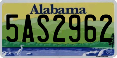 AL license plate 5AS2962