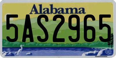 AL license plate 5AS2965