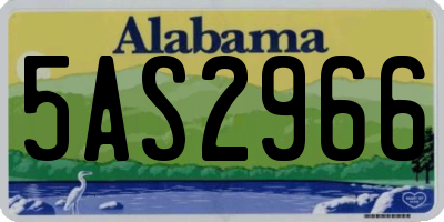 AL license plate 5AS2966