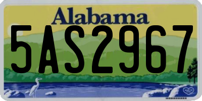 AL license plate 5AS2967