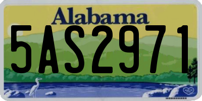 AL license plate 5AS2971
