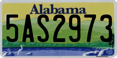 AL license plate 5AS2973