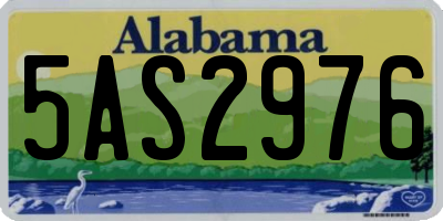 AL license plate 5AS2976