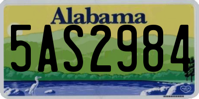 AL license plate 5AS2984